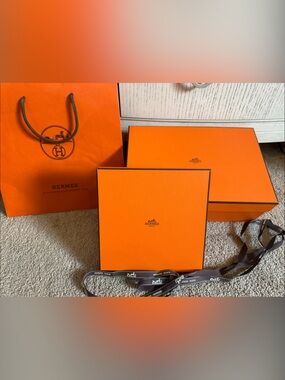 Hermes Orange Gift Boxes and Shopping Bag